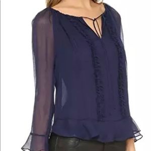 DVF Simonia Navy Top